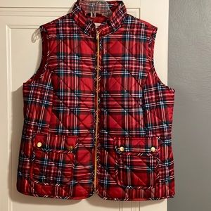 St Johns Bay Tartan Vest Quilted  XL